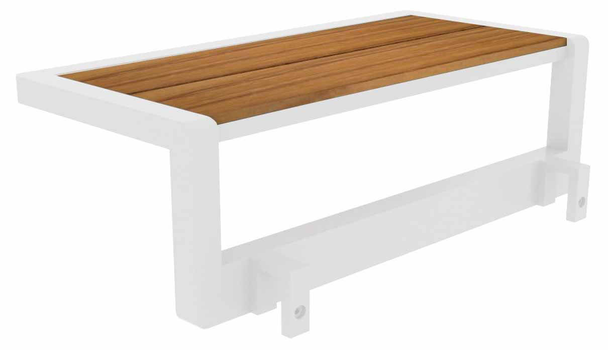 Rao Anhängetisch weiß/Teak