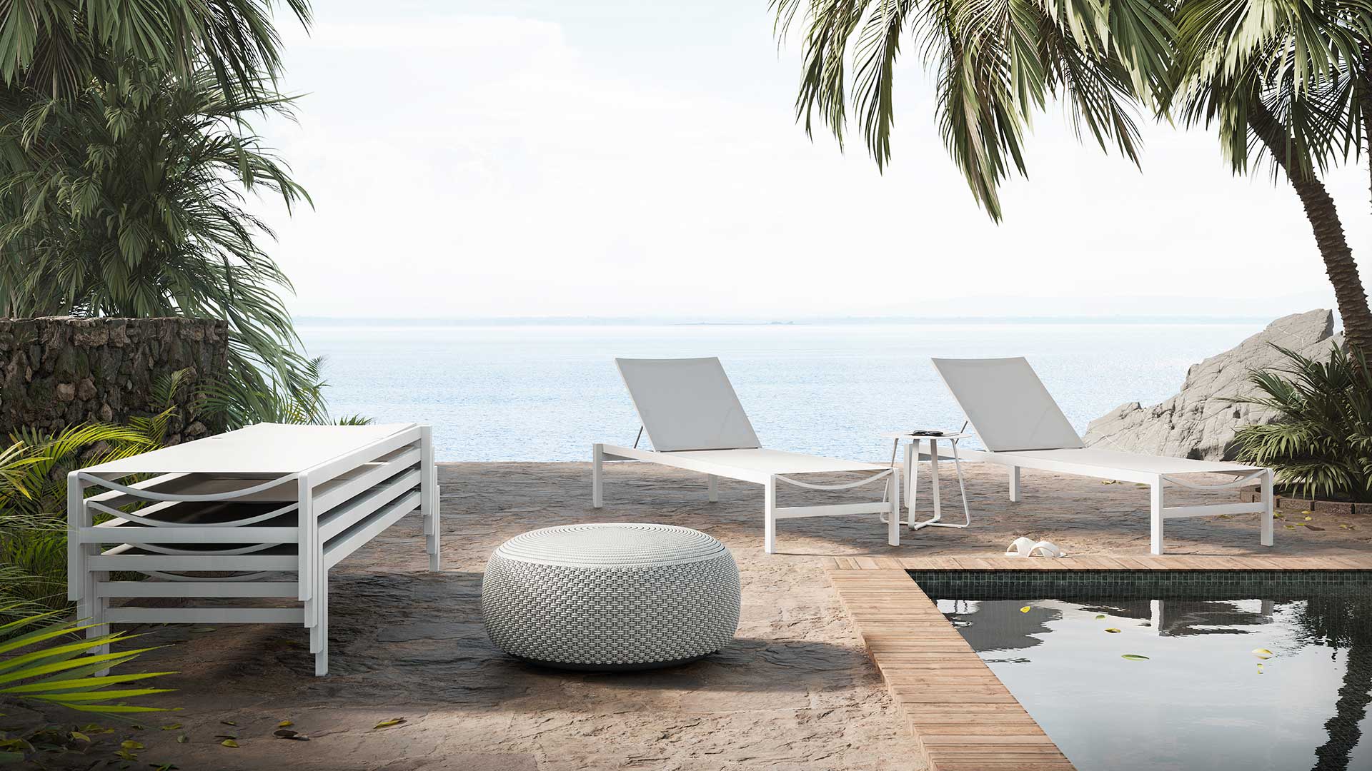 Gartenliegen stapelbar