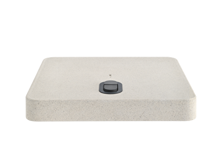 Rollensockel Z 90kg, 80x80x11cm, Beton hell, ohne Decorplatten