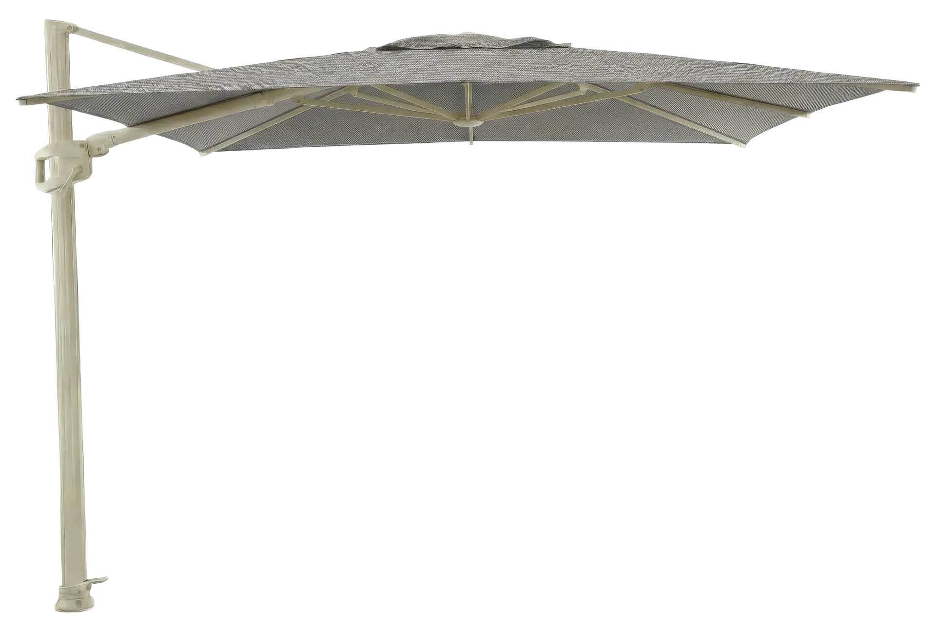 Solara Luxe Freiarmschirm 300x300cm, dune/smoke