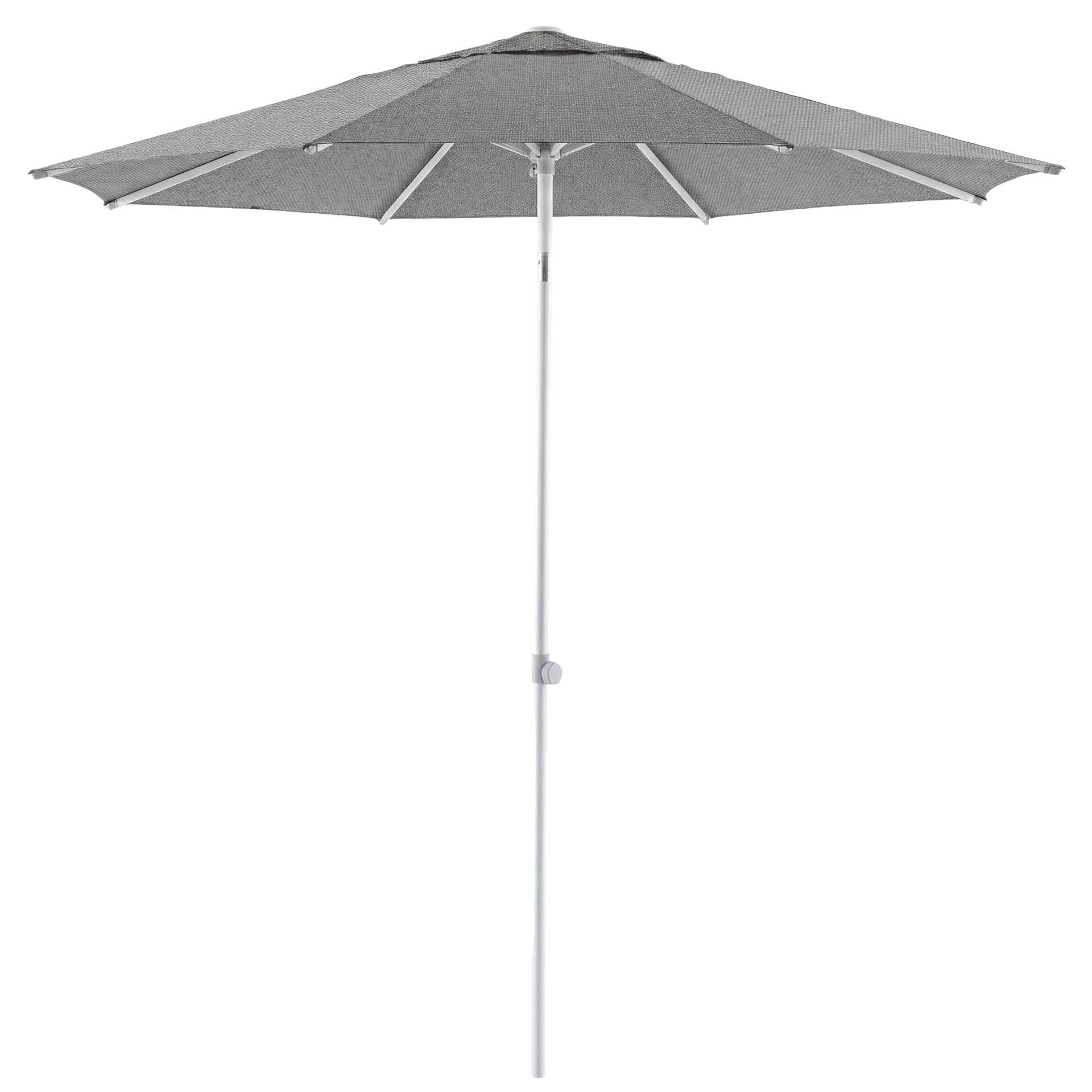 Solid Uno Pure Sonnenschirm rund Ø 220cm, eloxiert/Pure hellgrau