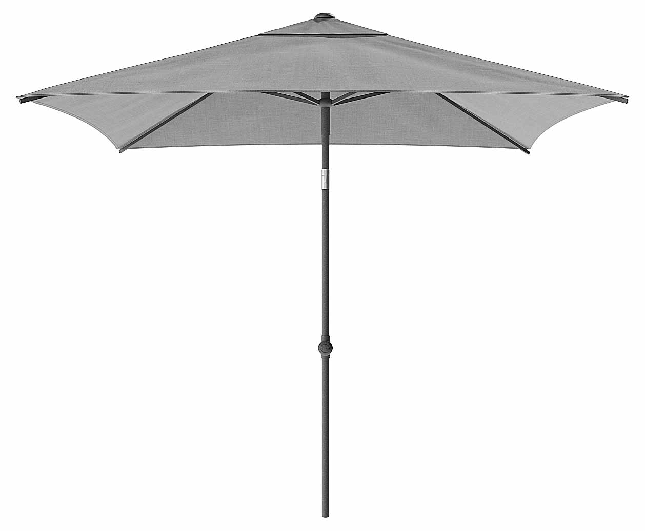 MALIBU Sonnenschirm 210x150cm, anthrazit/Sunbrella® shingles