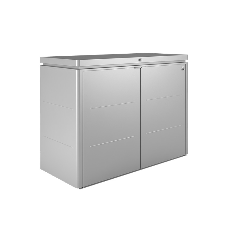 HIGHBOARD 160 Kissenbox 160x70x118cm, silber-metallic, zerlegt