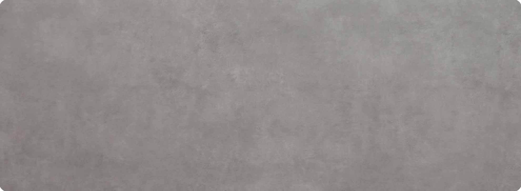 Tischplatte 300x105cm Ecken abgerundet (Radius R50), Keramik zement hell (6mm)