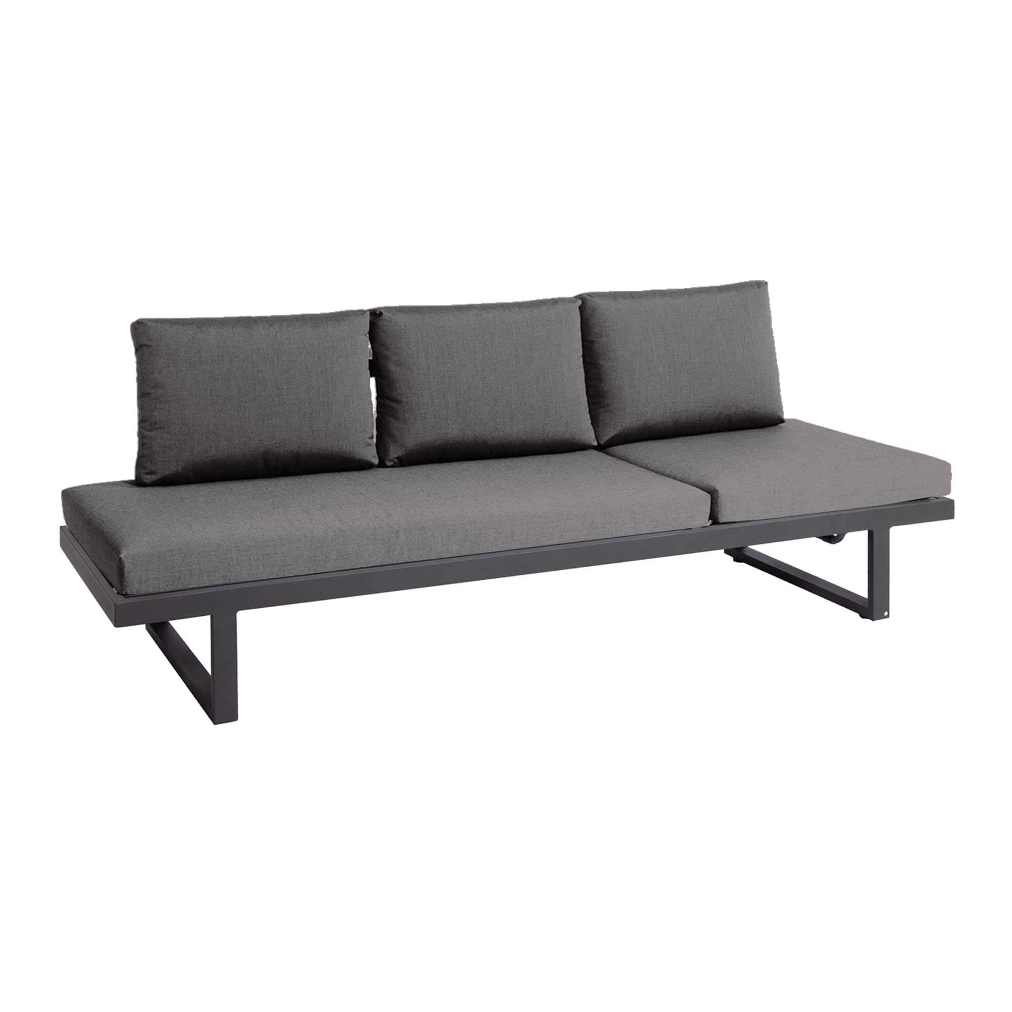 Set Rao Liege grau, inkl. Kissen