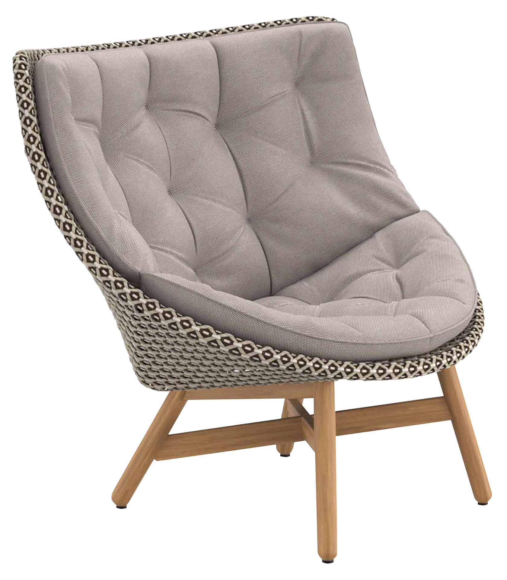 Set MBRACE Hochlehner Teak/pepper, Auflage 472 natura taupe