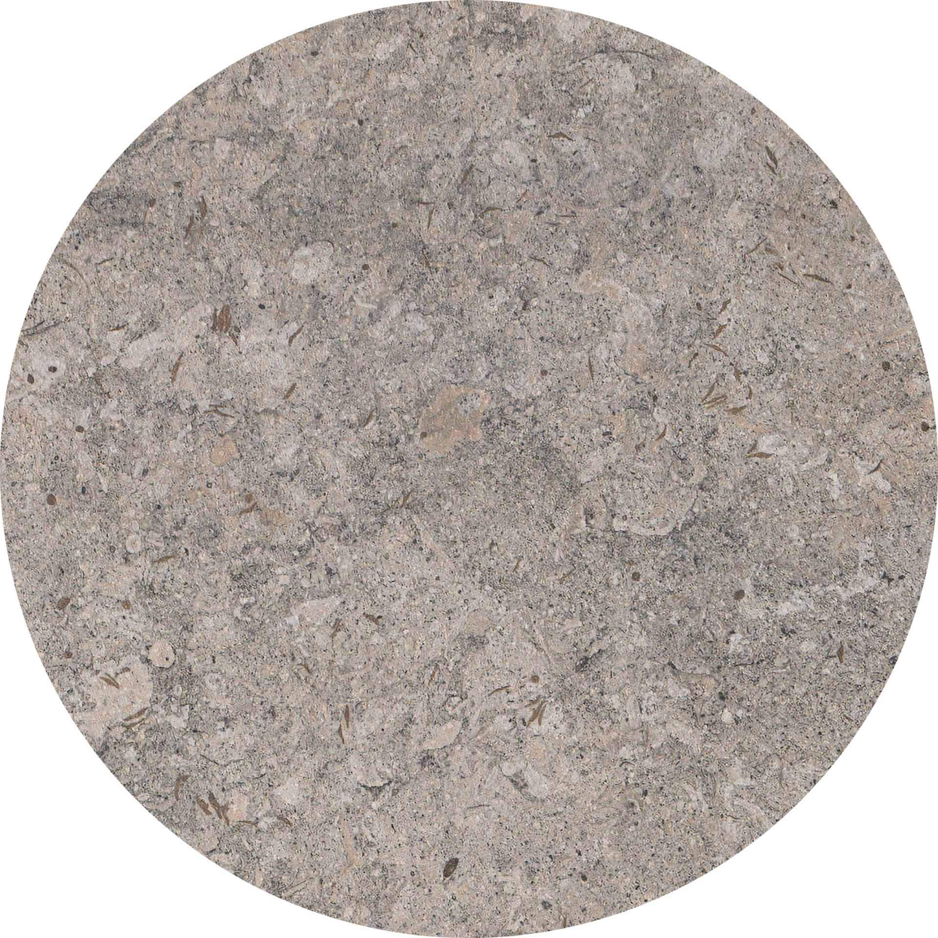 Tischplatte 144cm rund, Dekton pietra grigio (12mm), schräge Kante