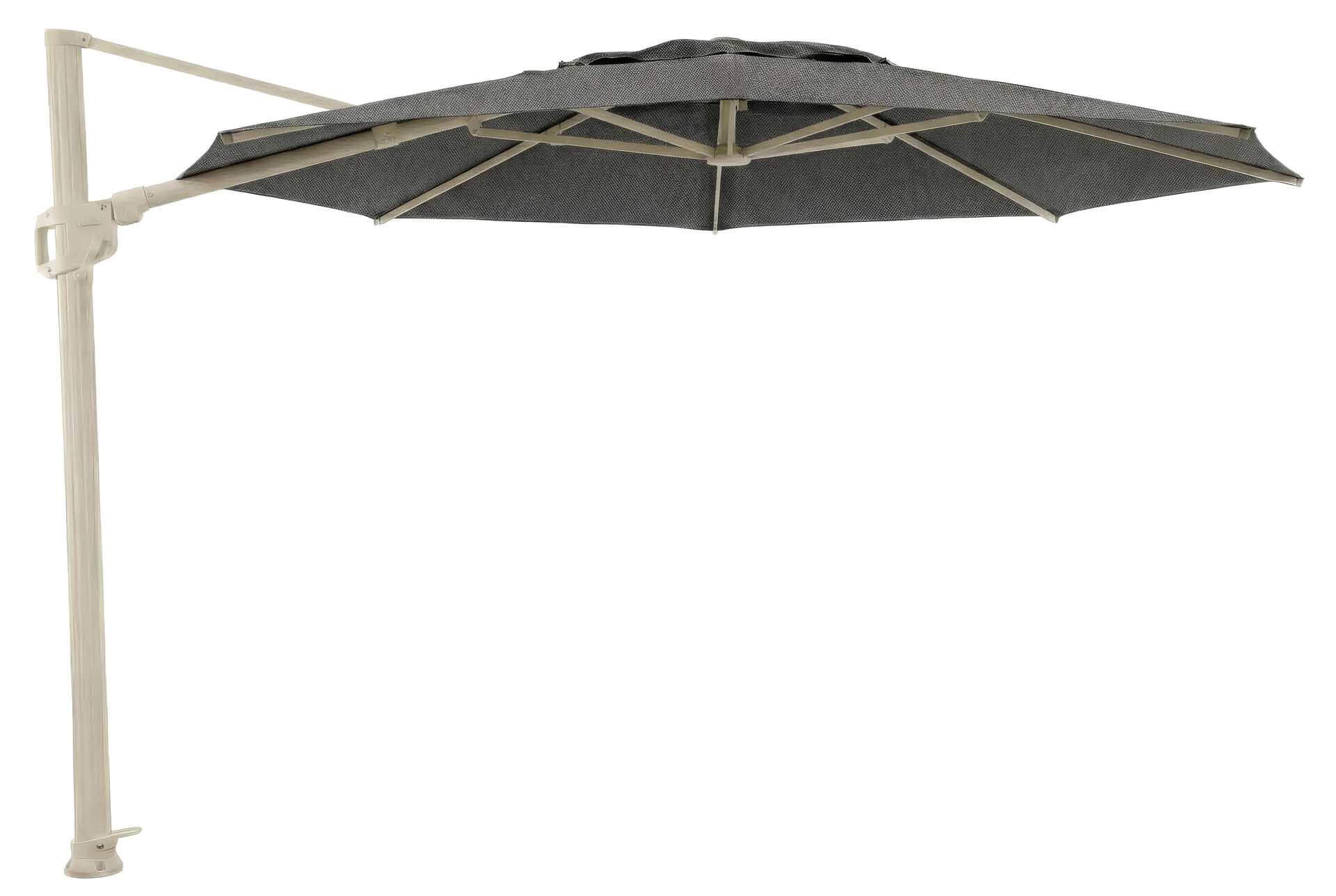 Solara Luxe Freiarmschirm 350cm rund, dune/basalt