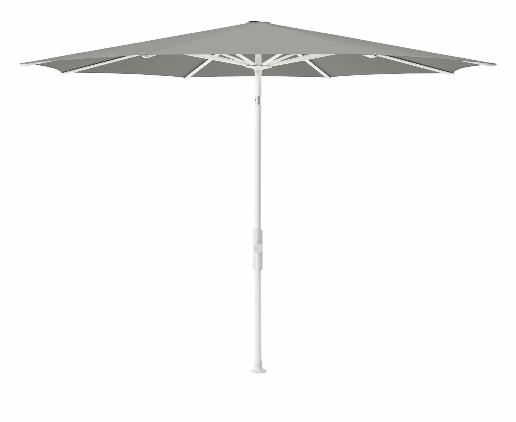 TWIST Sonnenschirm 330cm rund, weiß/Stoff 420 smoke