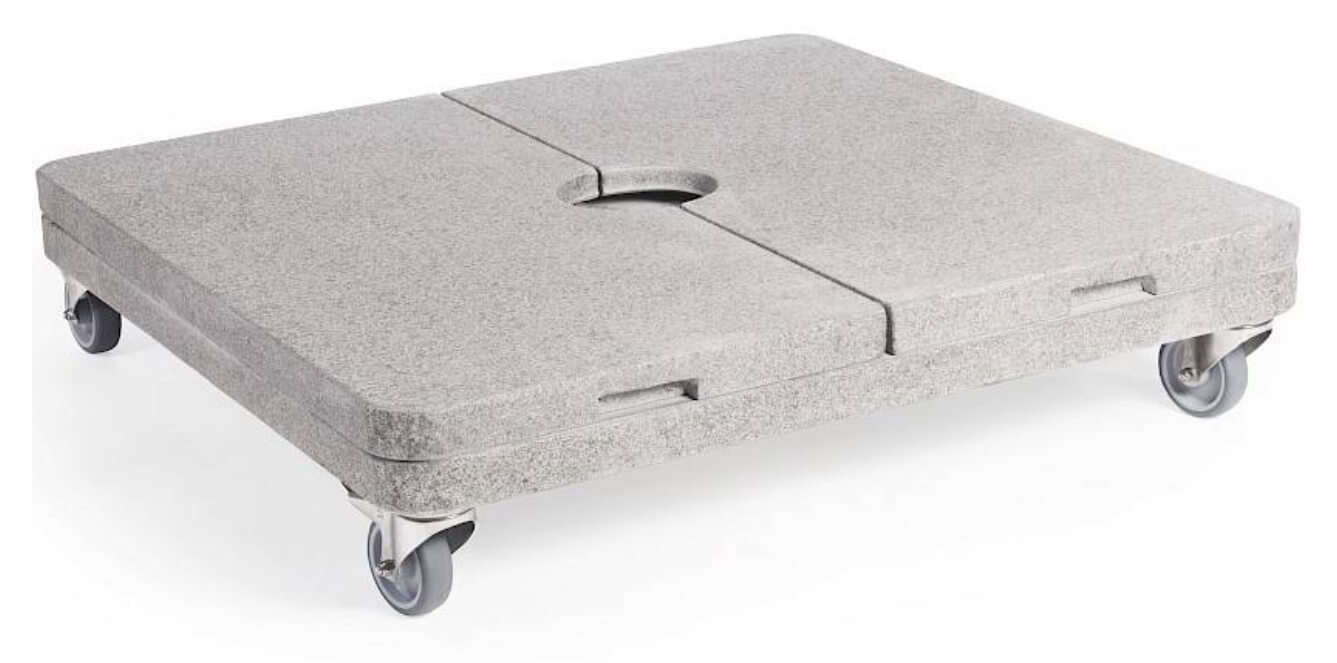 LIMA Sockel 300kg, Granit grau mit Rollen