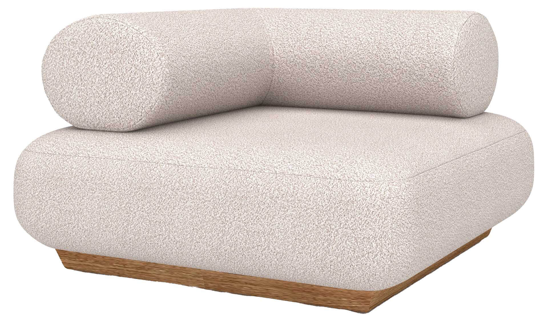 Grace Lounge Eckmodul, Teak/oak