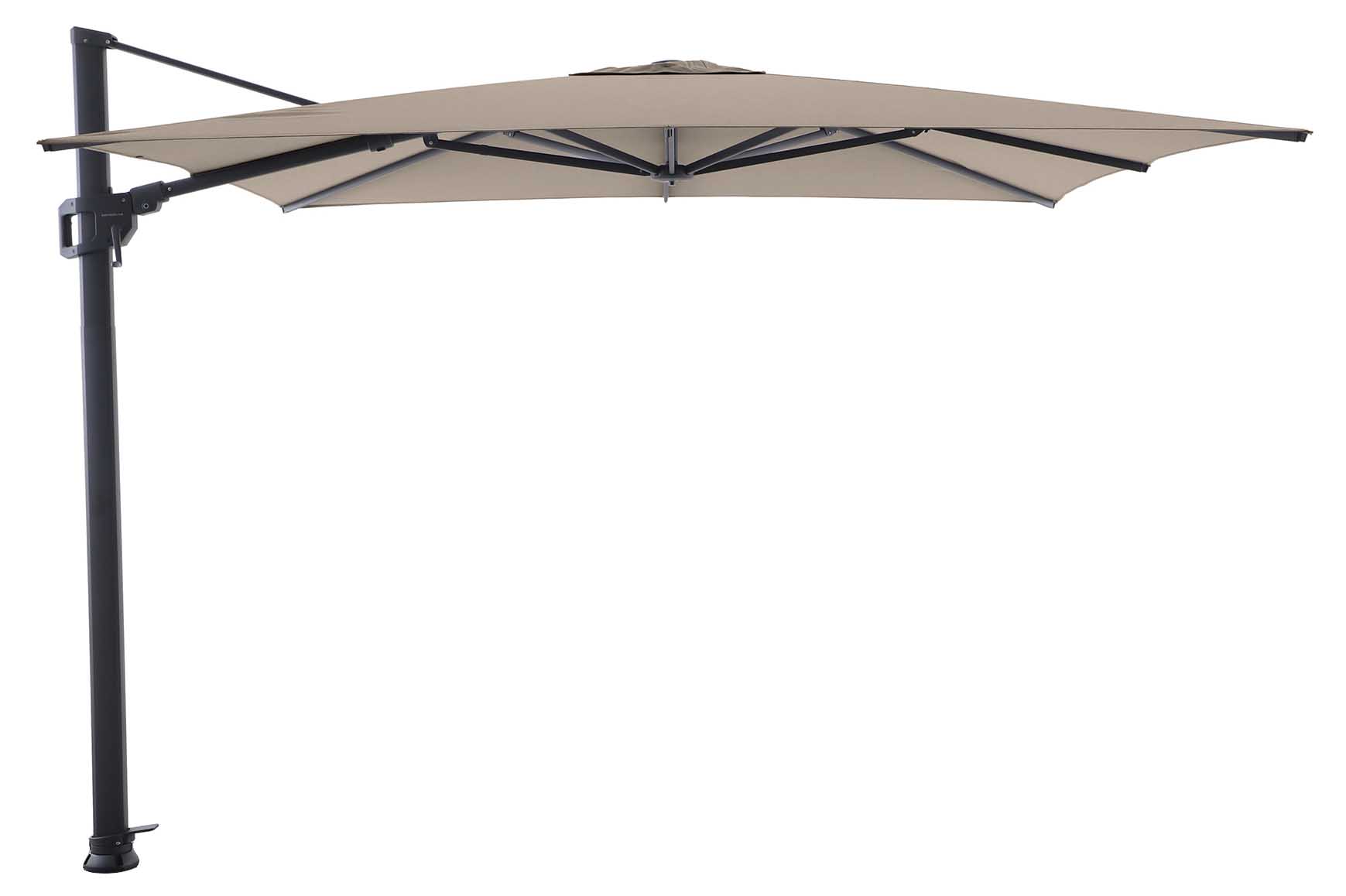 ForeSun Freiarmschirm 300x300cm, eisengrau/sand