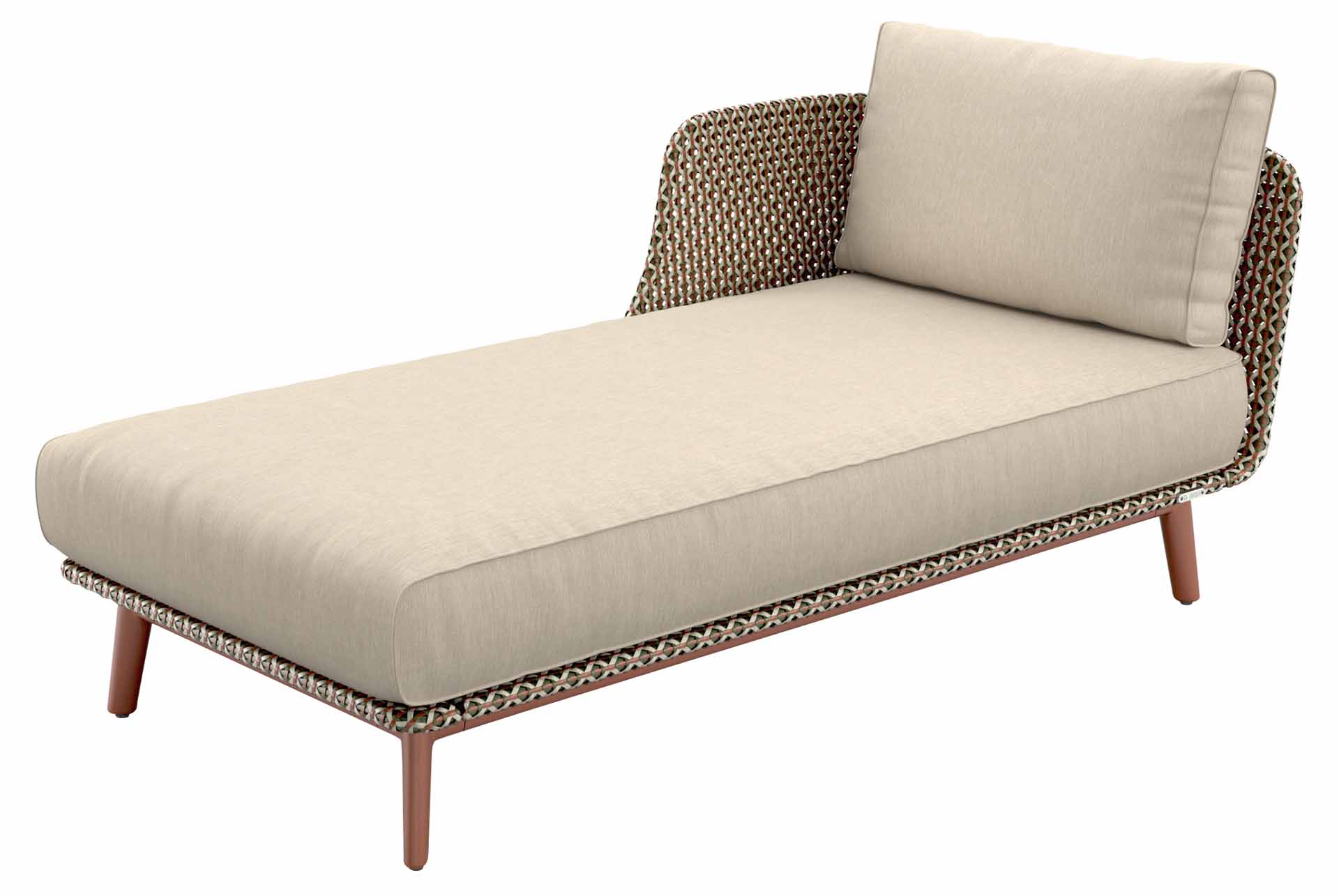 MBARQ Lounge Daybed rechts, terracotta/chestnut