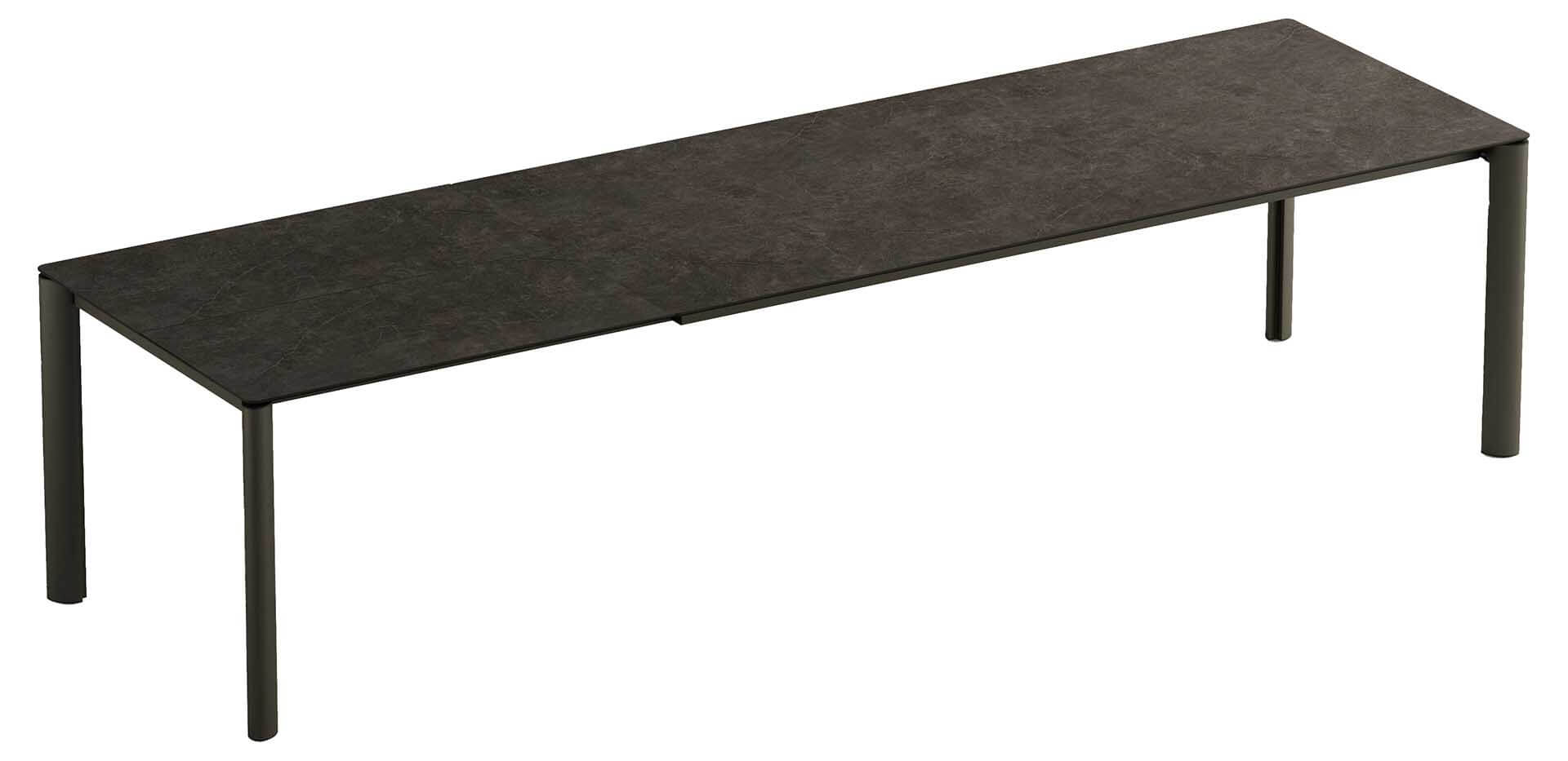 Torino Ausziehtisch 220/320x95cm, eisengrau/HPL carbon grau