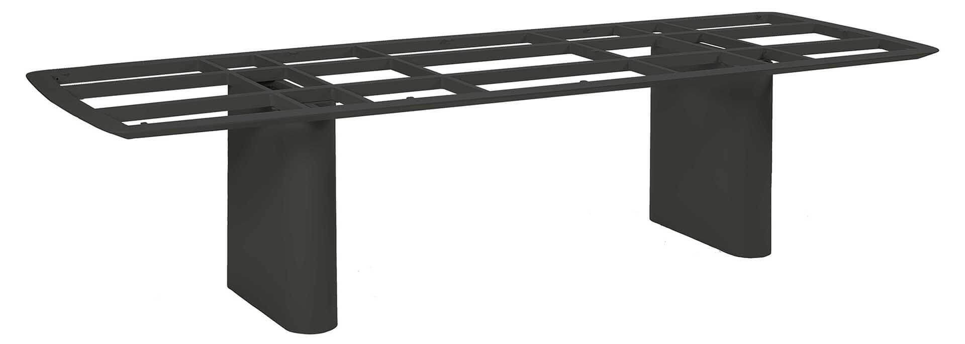 Amorelli Tischgestell für Tischplatten 300x105cm Bootsform, eisengrau