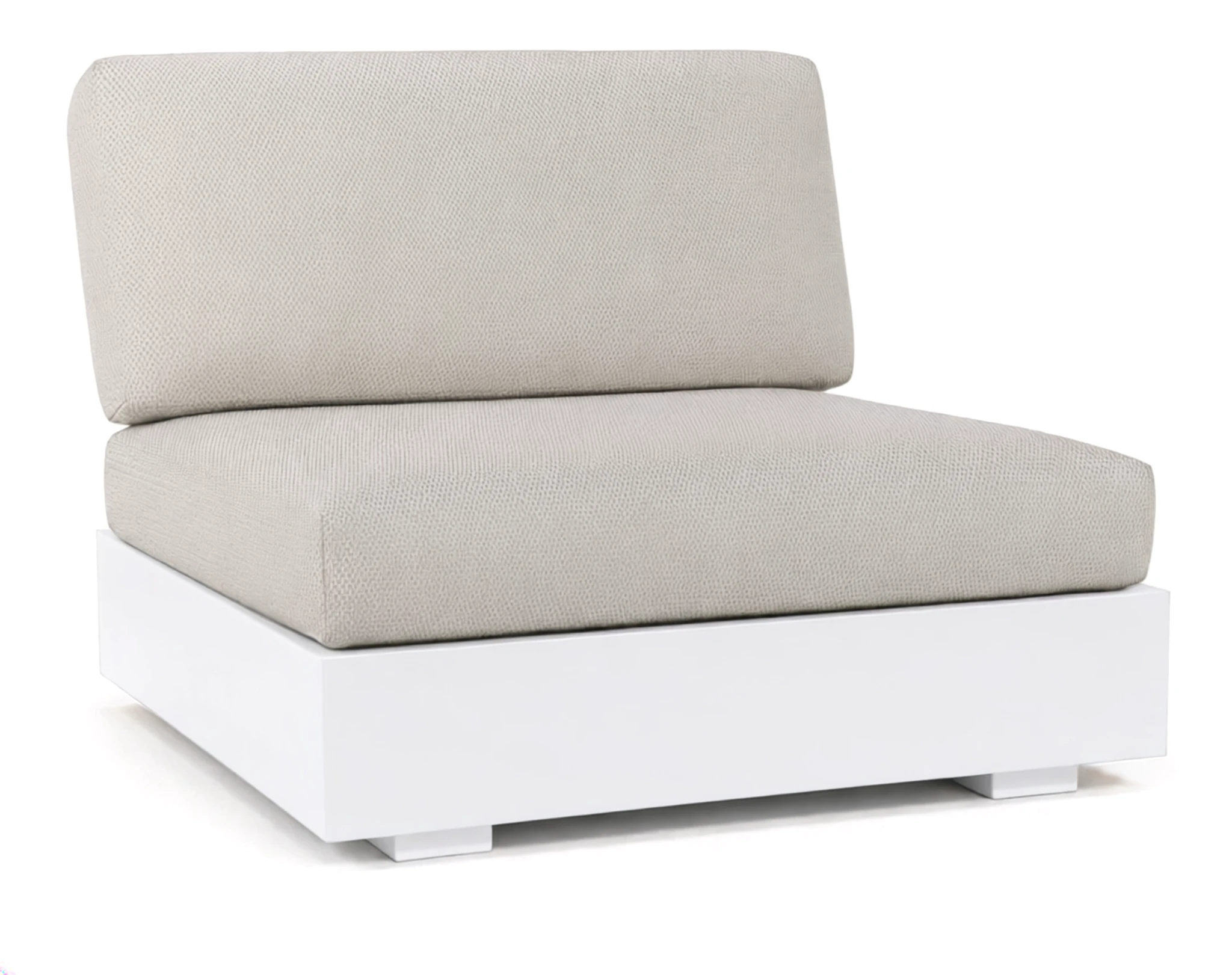 Bari 1-Sitzer Lounge Sessel weiß/Sunbrella® lopi marble R018