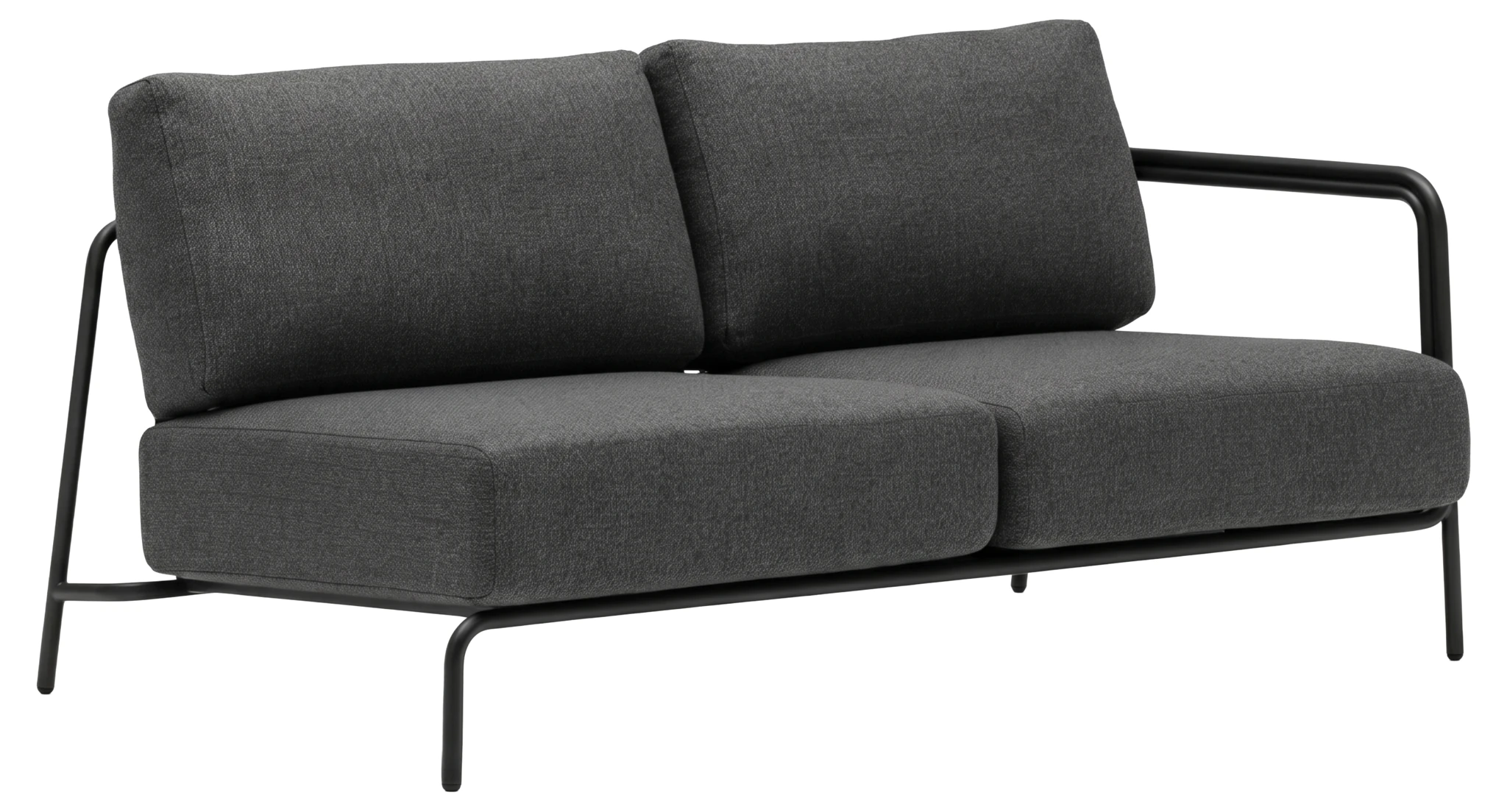 Enzo 2-Sitzer Lounge Modul links, eisengrau/Kissen havana anthrazit