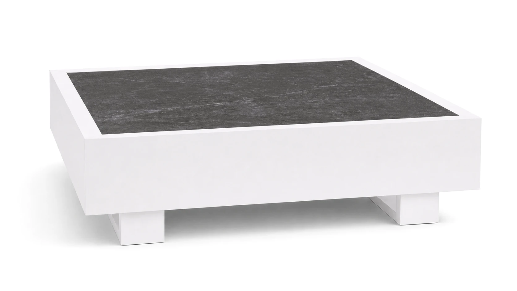 Bari Lounge Kaffeetisch 90x90cm, weiß/Dekton laos