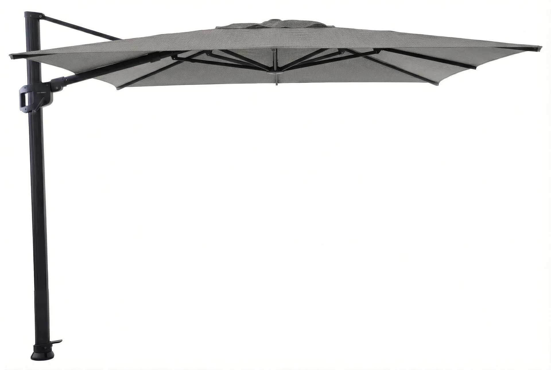 Solara Luxe Freiarmschirm 300x300cm, eisengrau/smoke