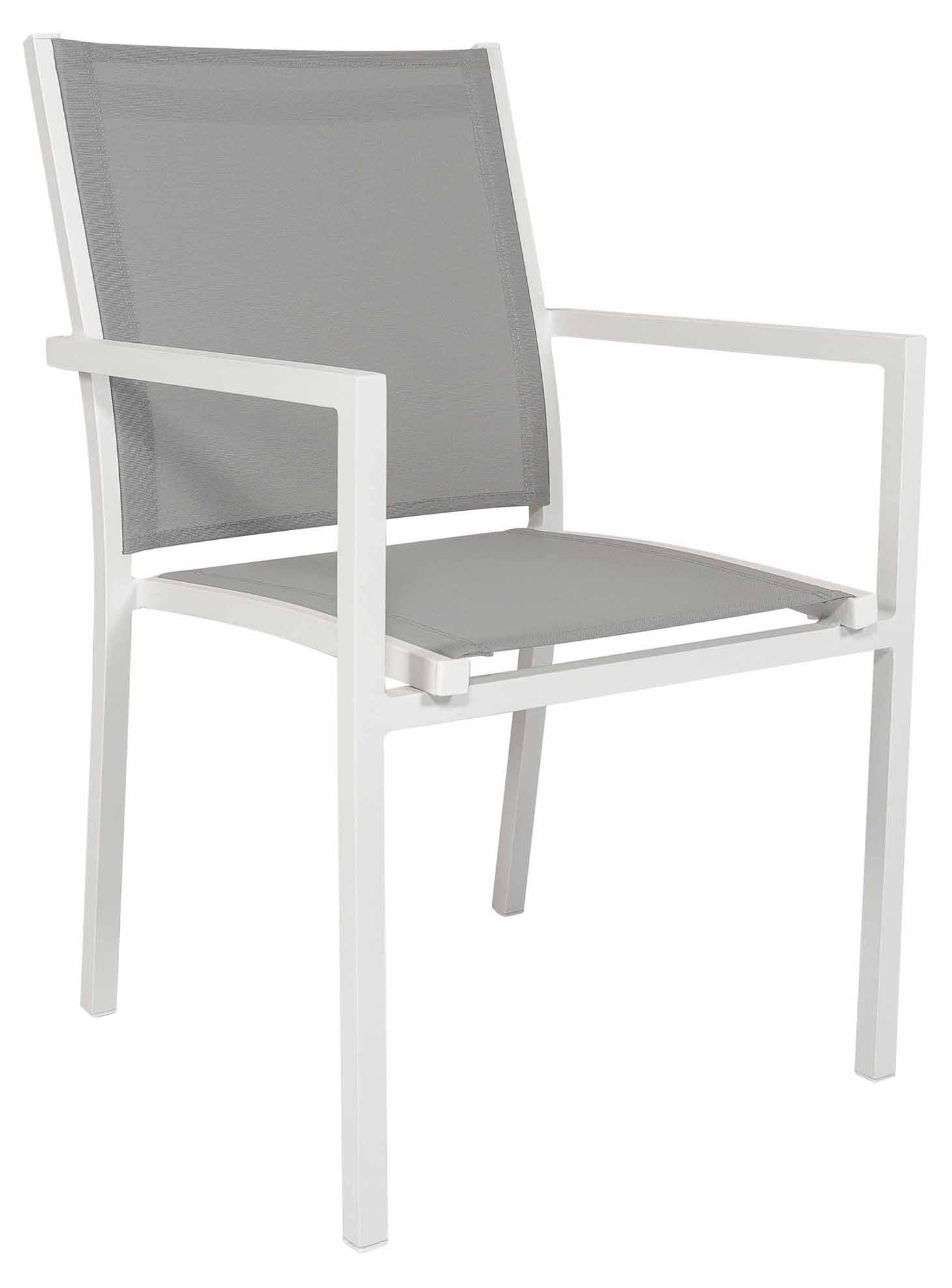 Milton Stapelsessel weiß/hellgrau