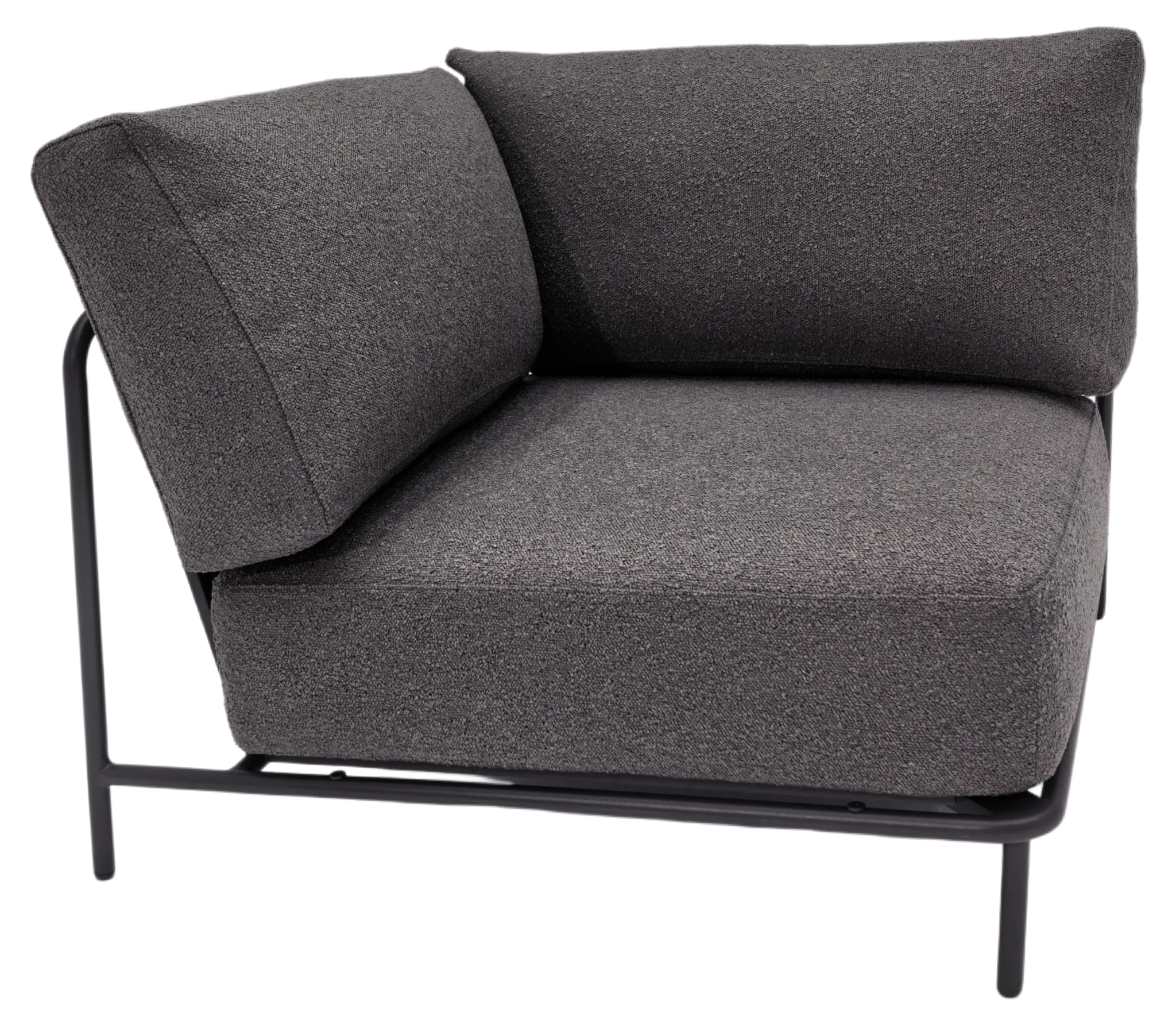Enzo Lounge Eckmodul, eisengrau/Kissen havana anthrazit