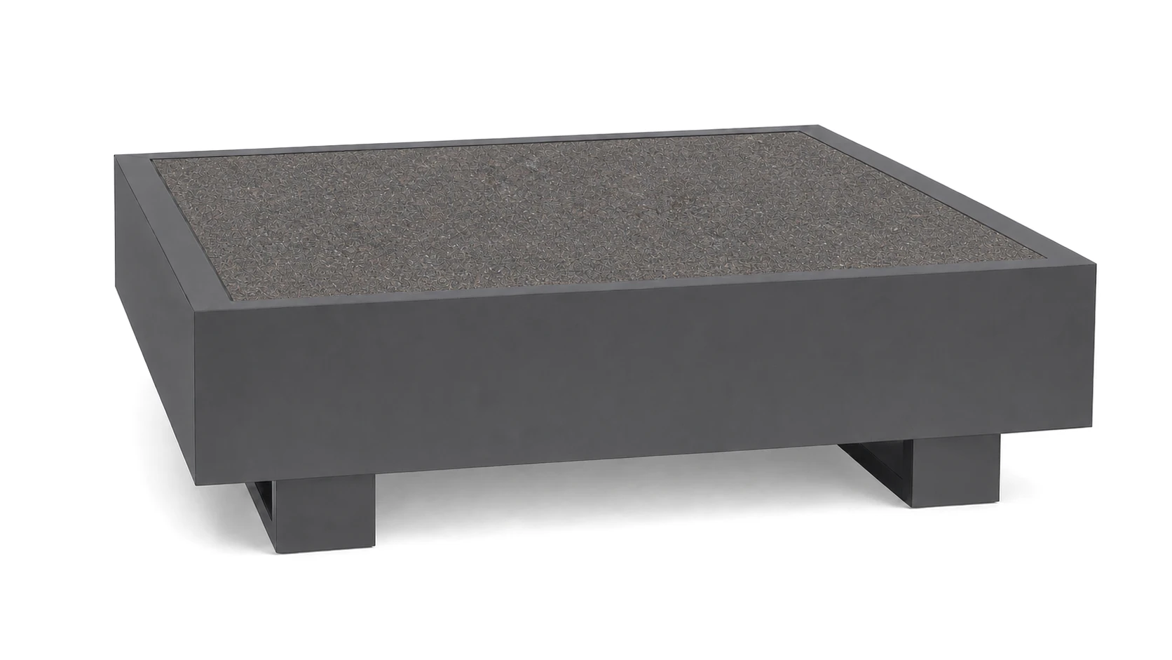 Bari Lounge Kaffeetisch 90x90cm, grau/Dekton pietra grafite