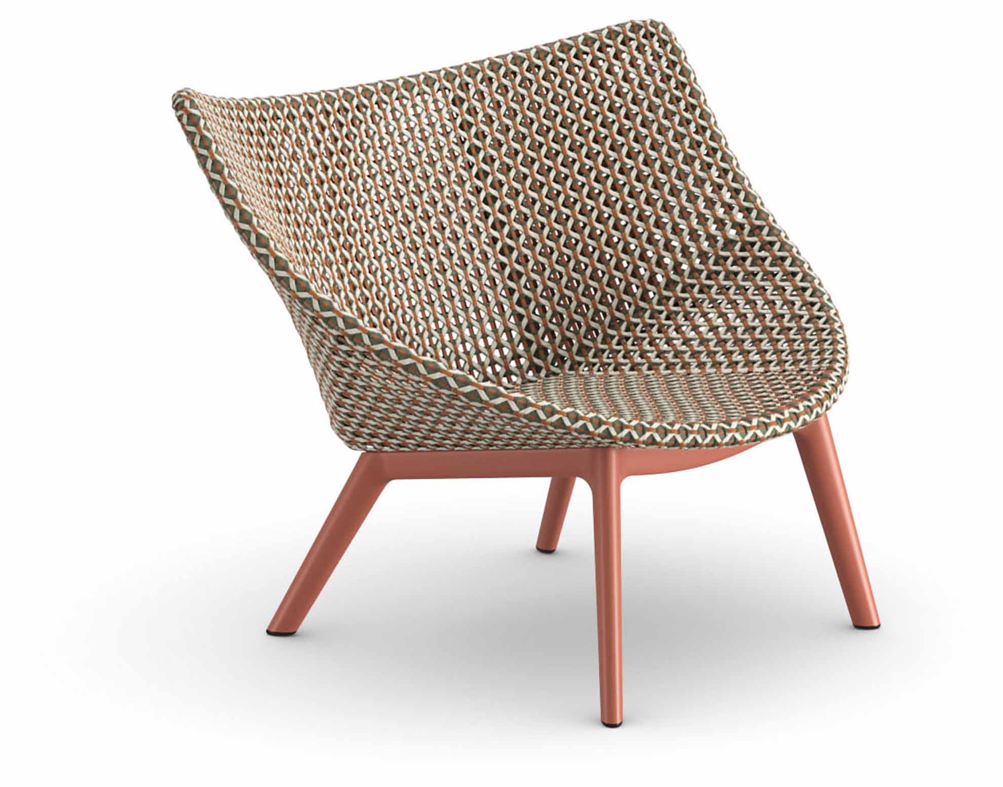 MBRACE Sessel niedrig Alu terracotta/chestnut