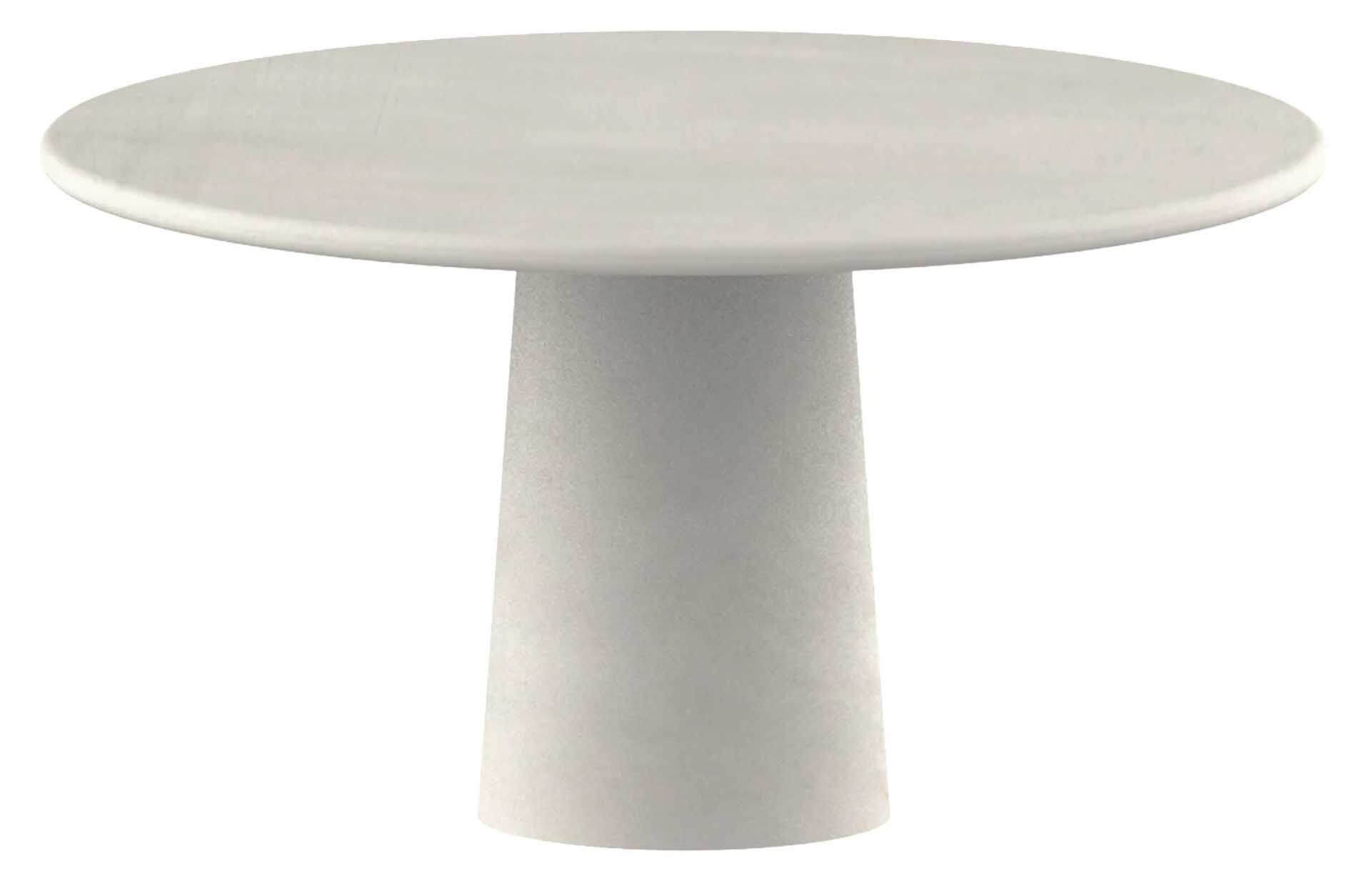 Mono Kaffeetisch 80cm rund, 45cm hoch, cremeweiß