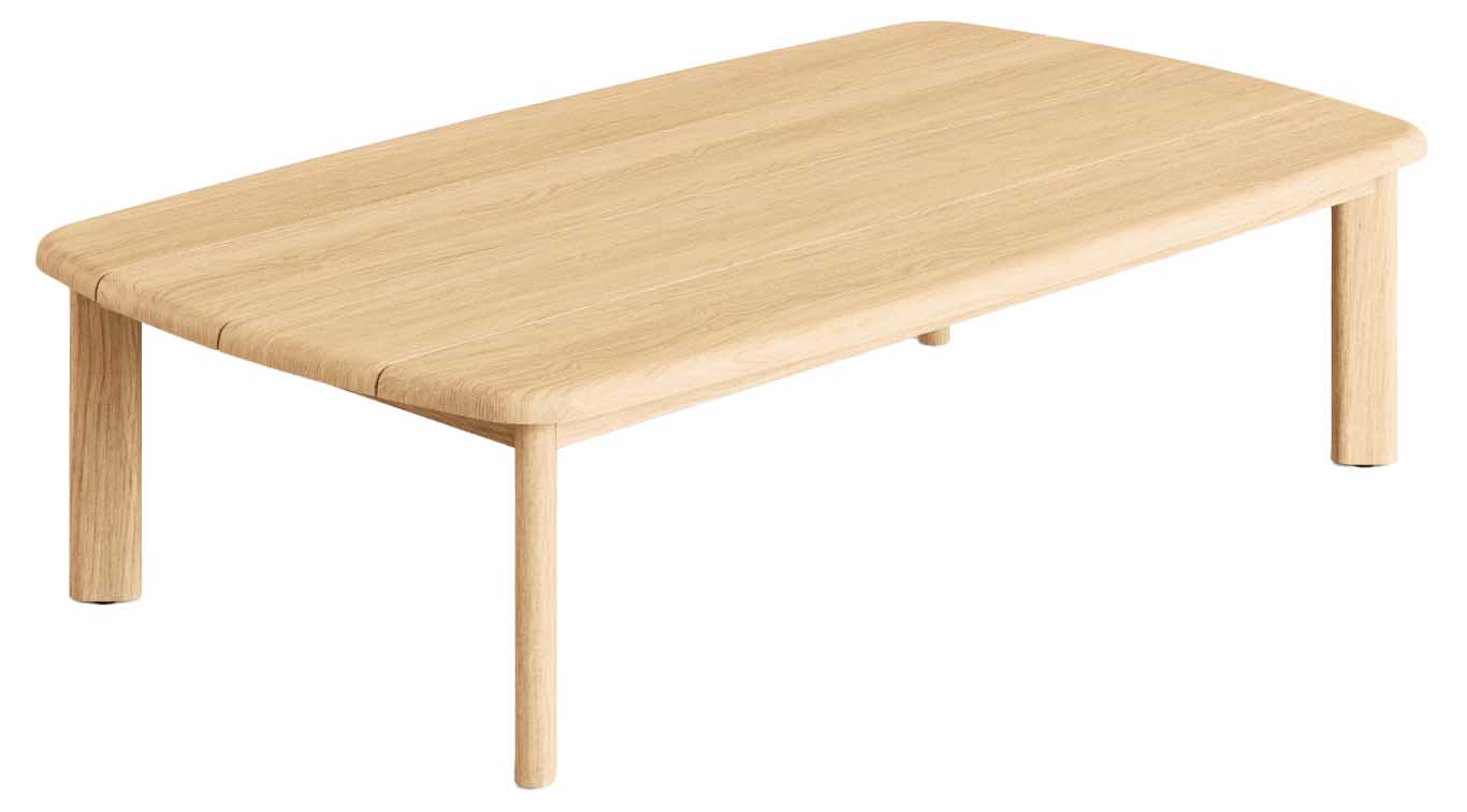 Noia Kaffeetisch 140x80cm Bootsförmig, Teak