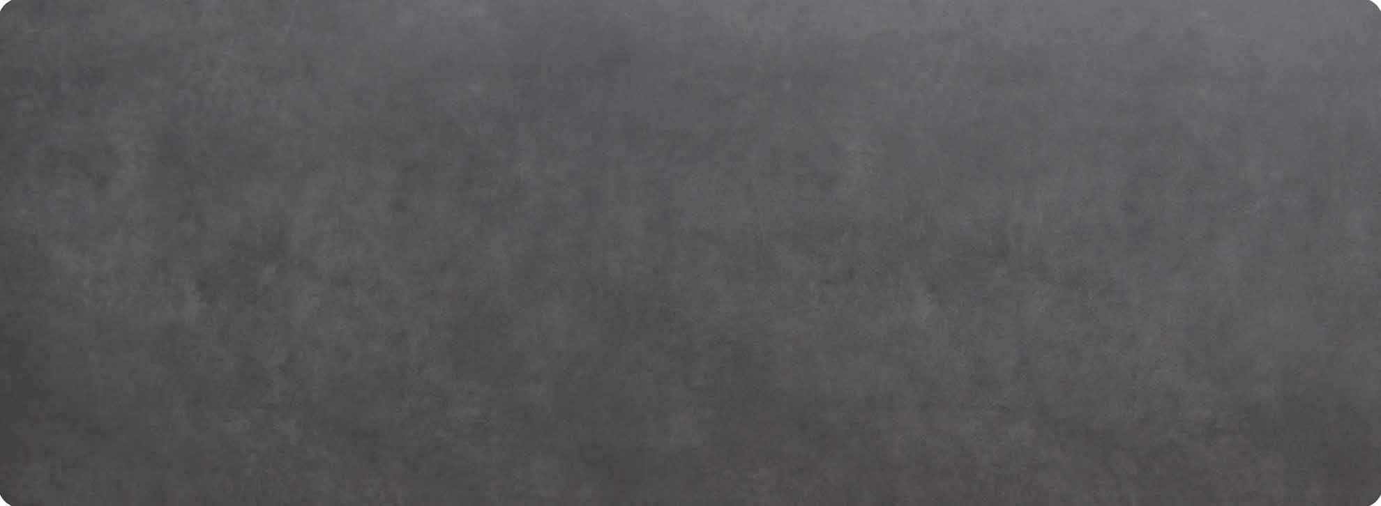 Tischplatte 300x105cm Ecken abgerundet (Radius R50), Keramik zement dunkel (6mm)