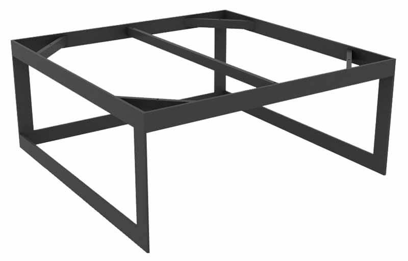 Burford Lounge Kaffeetisch Rahmen 84x84cm, weiß