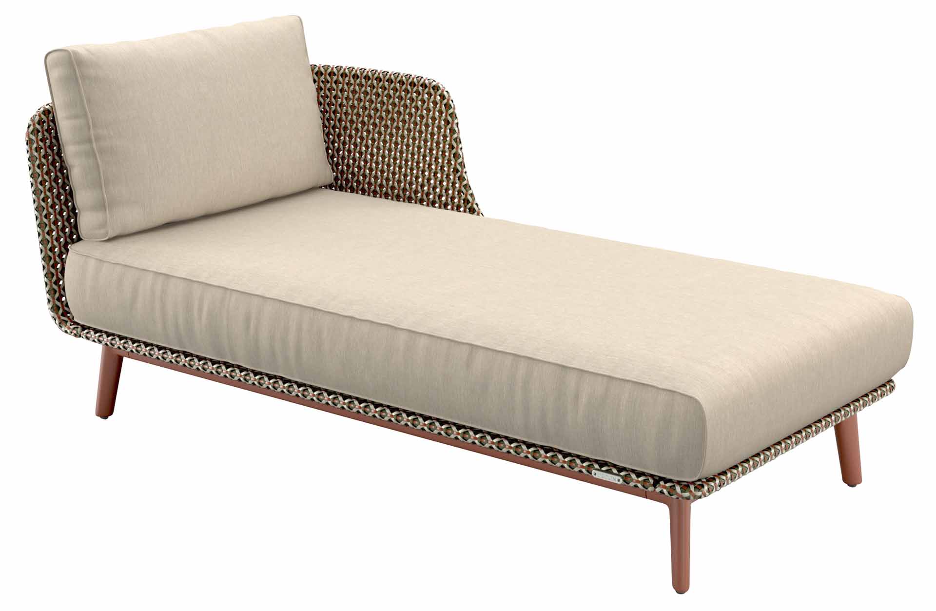 MBARQ Lounge Daybed links, terracotta/chestnut