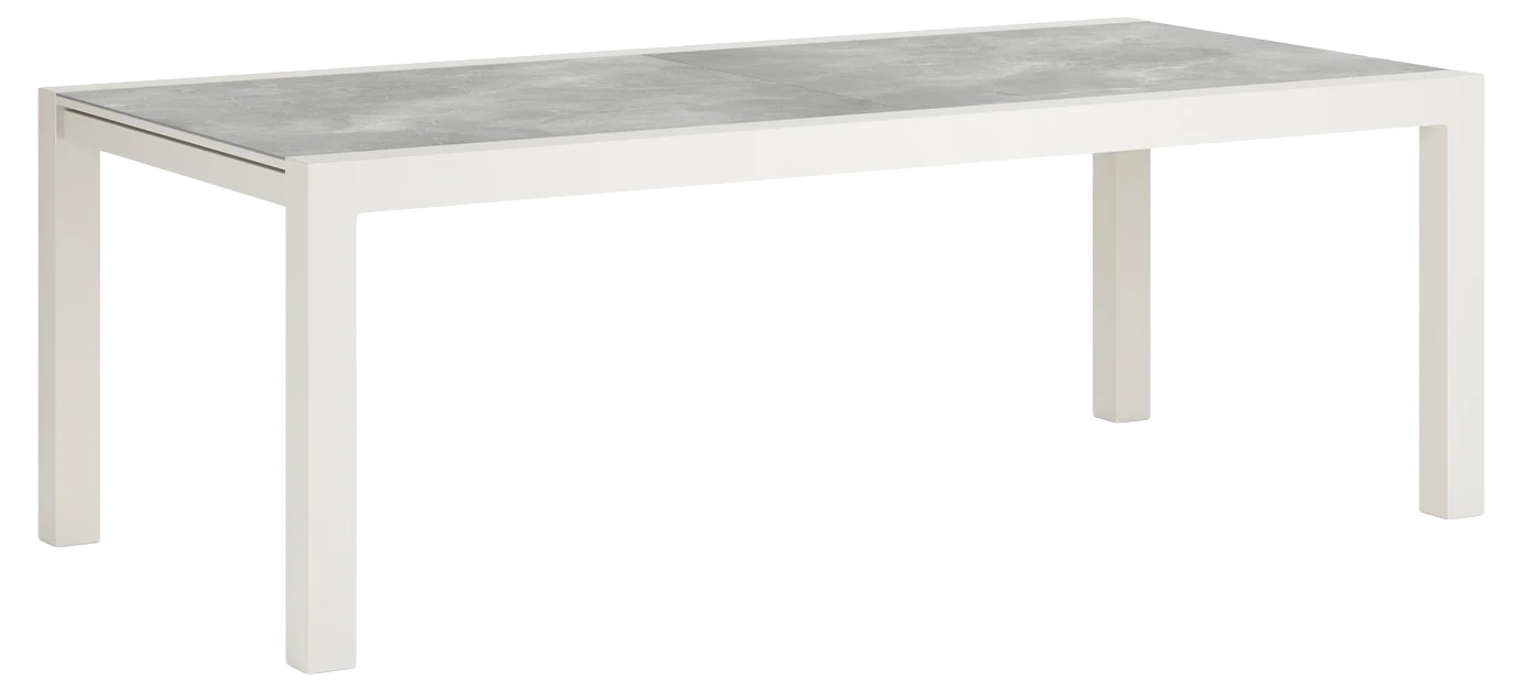 Livorno Ausziehtisch 220/330x106cm, dune/Keramik palladium grau