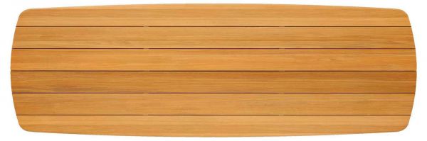 Tischplatte 300x105cm Bootsform, Teak (für Tofino)