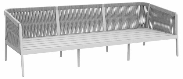 Ritz 3-Sitzer Lounge Sofa, weiß/hellgrau, straight weaving