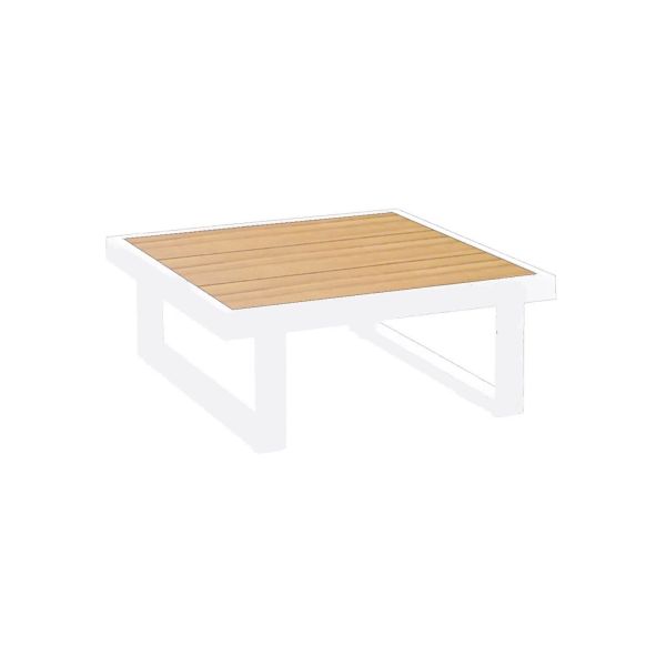 Rao Lounge Beistelltisch 70x70cm, Höhe 32cm, Aluminium