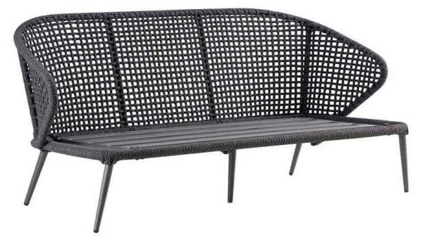 Hera 2,5-Sitzer Lounge Sofa, open weaving