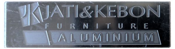 Jati & Kebon Logo "Aluminium", selbstklebend