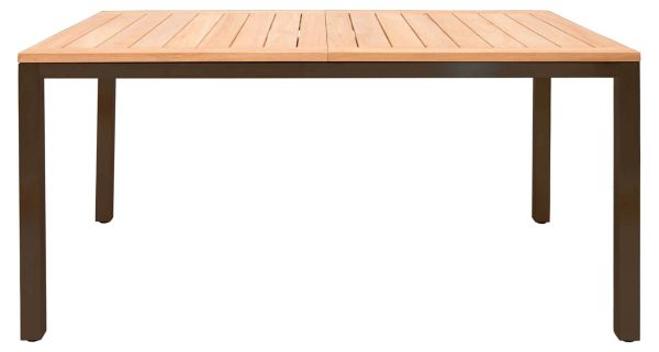 Mallorca Ausziehtisch 100/150x70cm rechteckig, eisengrau/Teak