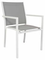 Milton Stapelsessel weiß/hellgrau Milton Stapelsessel weiß/hellgrau